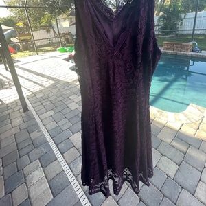 Lace purple dress
